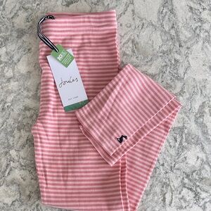 Joules Pink and White Striped Kids Leggings